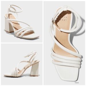 a new day white Katana heels
